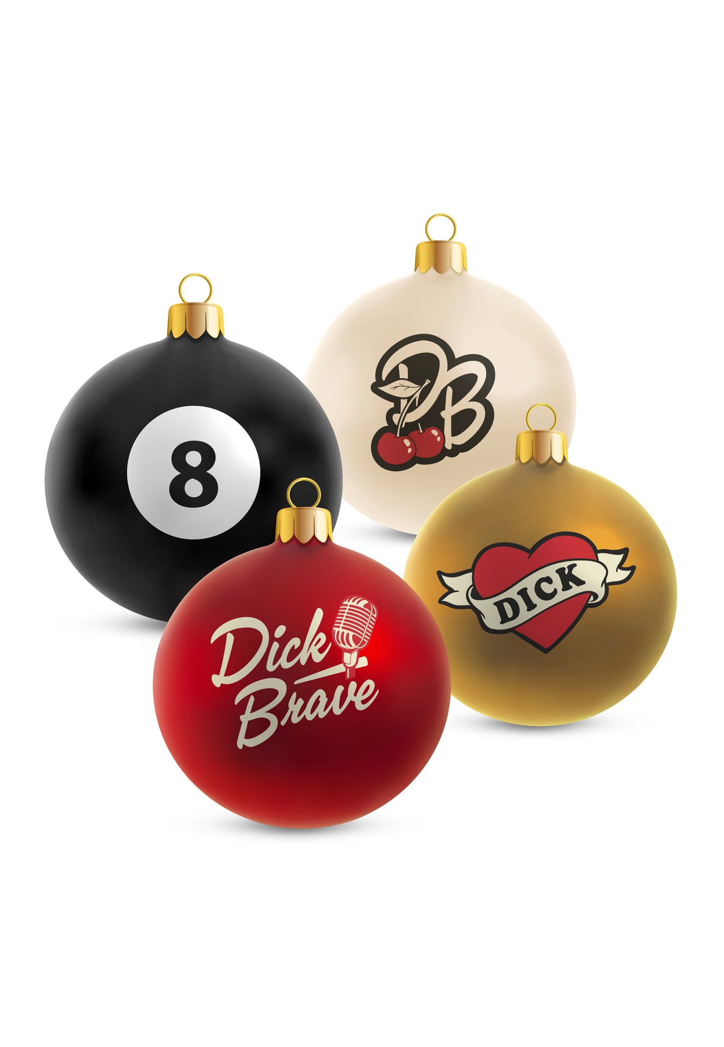 Dick Brave - Set Of 4 - Christmas Tree Ball | Neutral-Image