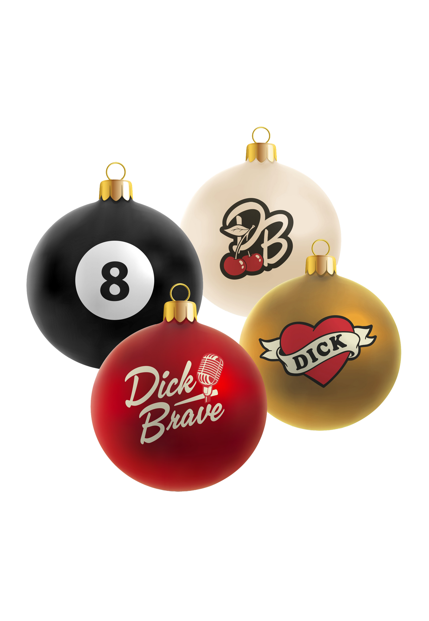 Dick Brave - Set Of 4 - Christmas Tree Ball | Neutral-Image